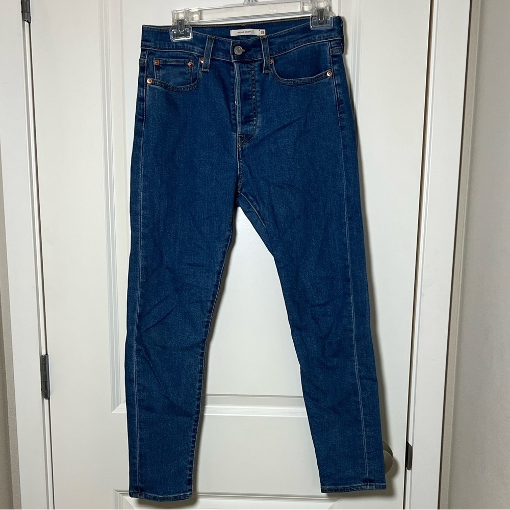 Levi’s Wedgie Skinny Button Fly Denim Blue Jeans Size 28 - Picture 5 of 5